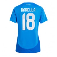 Maglia Calcio Italia Nicolo Barella #18 Prima Divisa Donna Europei 2024 Manica Corta